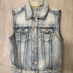 Aritzia Talula 90s Denim Crop Vest - Extra Small